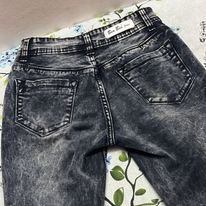 GREY SOFT DENIM JEANS FOR WOMEN