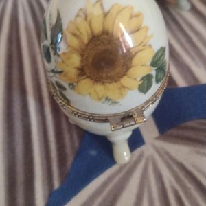 Vintage Porcelain Egg Trinket Box