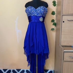 Blue Dress Embellished