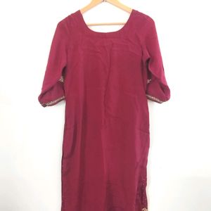 Burgundy Kurti Set ( Women)