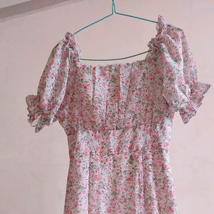 A Line Floral Dress