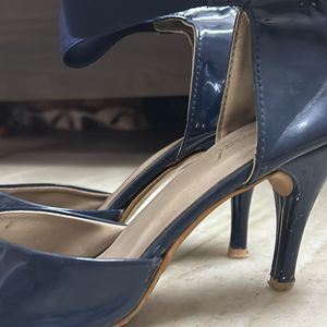 Navy Blue Ankle Strap Heels