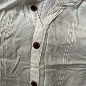 Beautiful Formal + Casual White Shirt SIZE M