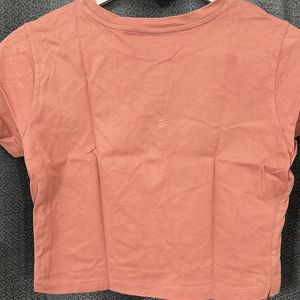 Peach crop top