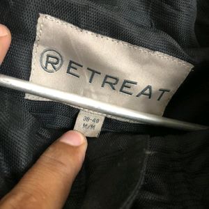 Retrfat Black Hooded Jacket