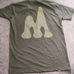 Mens Green Cool Tshirt With Back Print
