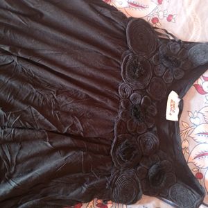 Black Top Short Frock New Not Used