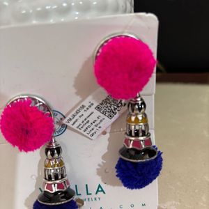 Kalbelia Tribe Pompom Earrings