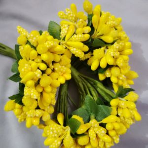 Yellow Artificial flower (4inch, pack of 10 bunch)