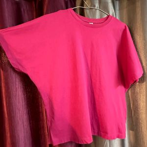 Price Drop: UNIQLO Hot Pink Cotton Tee