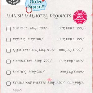 Manish Malhotra/Myglamm Combo Products