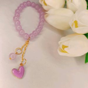 Purple And Lavender 🪻 Heart Bracelet