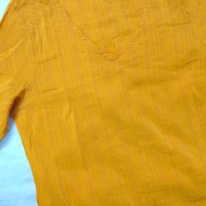 Mustard Straight Kurta