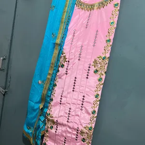 Beautiful Embroidery Pink Suit With Duppta