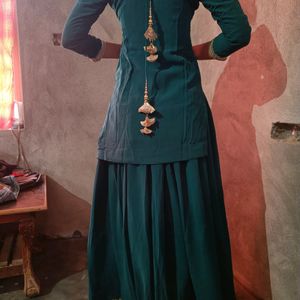 Bottle Green Lehnga Choli