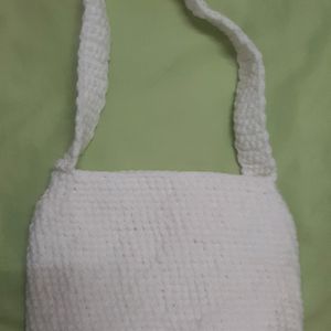 White Crochet Bag