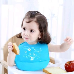 Baby Bib Rice Pocket Blue