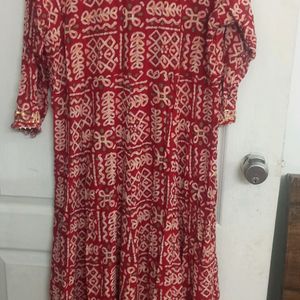 Red Anarkali Kurti