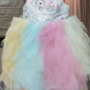 Cute Unicorn Party Dress 👗3-4yrs