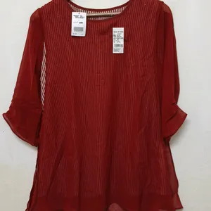 Trendy New Shinny Red Top For Women