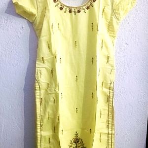 Light Yellow Red Sharara Set With Dupatta