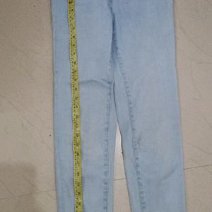 Women  High Waist Blue Jeans