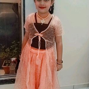 Kids Lehenga Choli With Koti