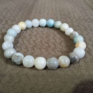 Energized pure amazonite crystal bracelet