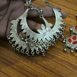 Jhumka Combo - Red And black