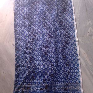 Blue And Creem Shaneel DESIGNER Kurti Fabric