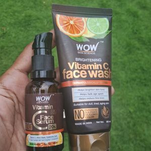 Wow Vitamin C Kit Face Wash And Faceserum Combo