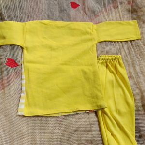 Boys Dress Full Sleeve And Pant Yellow