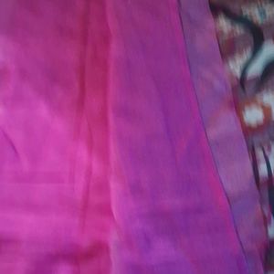 Pink Cotton Silk Saree