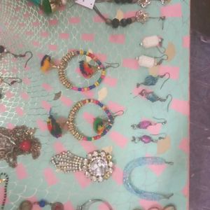 Combo Of Earrings & Many More Jewelry Items