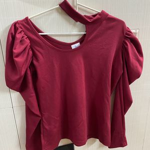 Maroon Party Wear Top