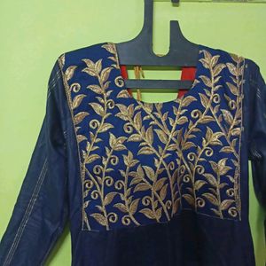 navy blue full kurti