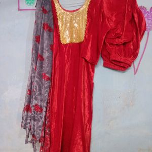 Red Shehneel Suit