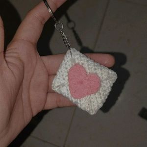 Cute Crochet Envelope Keychain