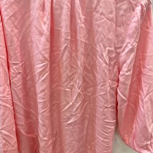 Beautiful Pink Pleated Cotton Top