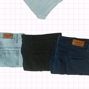 Denim Jeans (Black, Navy Blue)