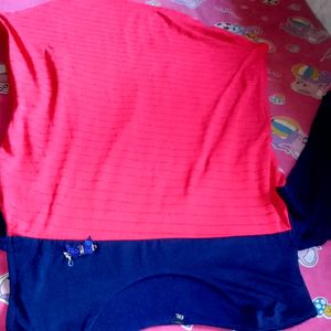 Womens Red Shoulder Cut Top...