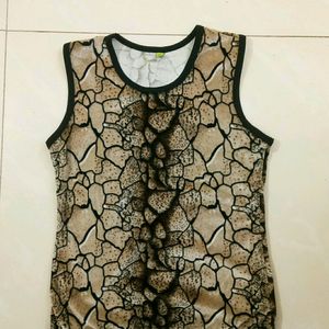 Leopard print Velvet Tank Top