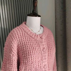 🆕 Pinteresty Pink Knitted Cardigan