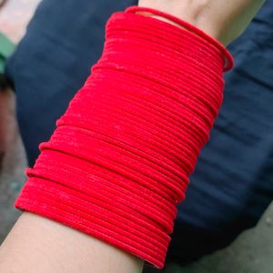 Red Velvet Bangles( 48 Peice)