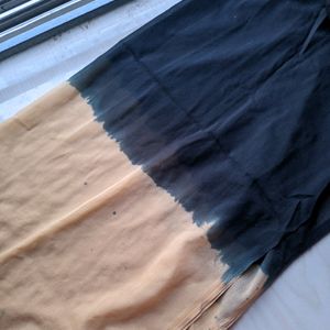 Black And Brownish Beige Dupatta