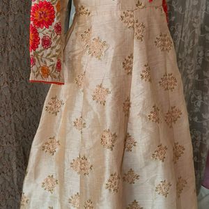 Off White Anarkali Dress For Women