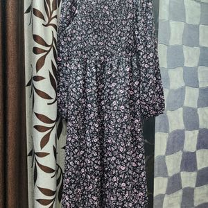 Tokyo Talkies Black Purple Floral Dress