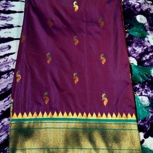 Pure Pathani Silk Saree With Blouse Pis