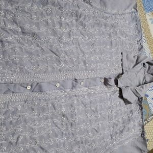 Chikankari Short Sleeve Shirt (Mens)