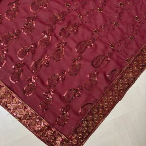 Marron Heavy Designer Saree ❤️